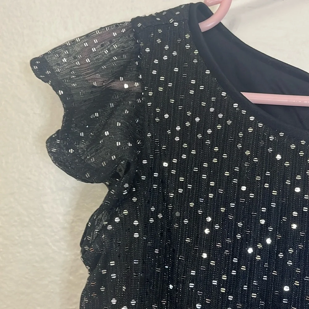 The Children’s Place Girls Sequin Shift Dress - Black 5/6